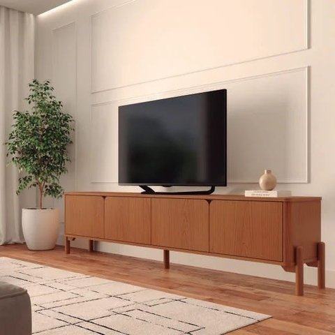 Rack Arco 188 cm Porta Lisa Incolar Cedro