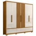 Ver imagem 1 de Guarda Roupa Casal Amazonas 6 Portas Freijó Off White Moval