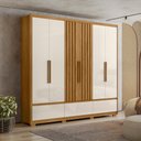 Ver imagem 7 de Guarda Roupa Casal Amazonas 6 Portas Freijó Off White Moval