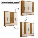 Ver imagem 4 de Guarda Roupa Casal Amazonas 6 Portas Freijó Off White Moval