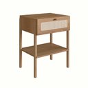 Ver imagem 3 de Cabeceira Cama Solteiro 90cm e Mesa de Cabeceira com Gaveta Cor:hanover