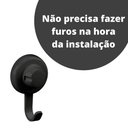 Ver imagem 3 de Cabide Gancho Multiuso com Ventosa Preto Praticità Bella Future