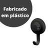 Cabide Gancho Multiuso com Ventosa Preto Praticità Bella Future - 2