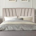 Ver imagem 1 de Cabeceira Estofada Bélgica 160cm Queen Size Para Cama Box Quarto Suede Bege - Gat Magazine