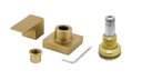 Ver imagem 3 de Acabamento para Registro Banheiro Chuveiro Alavanca Quadrado Dourado Fosco Padrão Fabrimar Metal 1/2