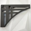Ver imagem 5 de Mão Francesa Ornamentada Preta 20cm Abstrata Linhas Retas em Aço Zarg