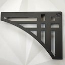 Ver imagem 7 de Mão Francesa Ornamentada Preta 20cm Abstrata Linhas Retas em Aço Zarg