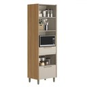 Ver imagem 2 de Torre Quente Atena 3 Portas 2 Gavetas 100% Mdf Jequitibá/off White Fosco - Linea Brasil