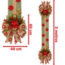 Ver imagem 5 de Escapulário Natalino Laço Flores Decoração Enfeite Porta 3m