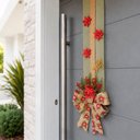 Ver imagem 4 de Escapulário Natalino Laço Flores Decoração Enfeite Porta 3m