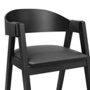 Ver imagem 5 de Banqueta Alta Bistrô Miami Encosto Anatômico Curvo - Preto - Assento Estofado Corano Preto
