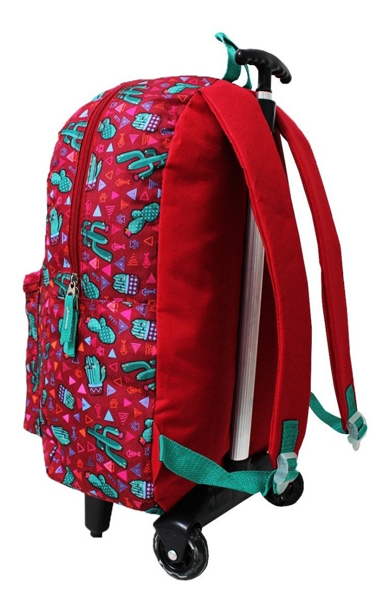 Mochila Cactos Juvenil Escolar De Rodinhas Clio Style Mf2016 - 4