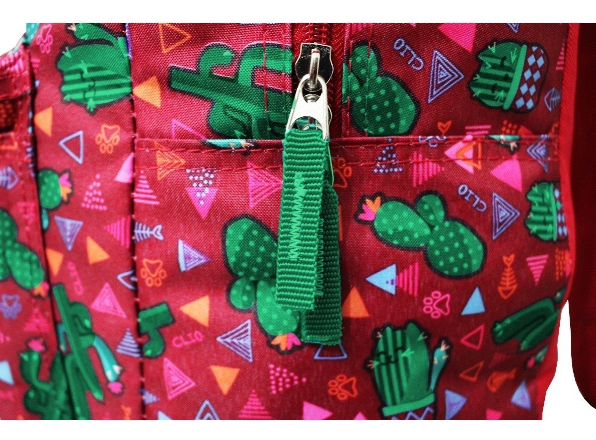 Mochila Cactos Juvenil Escolar De Rodinhas Clio Style Mf2016 - 7