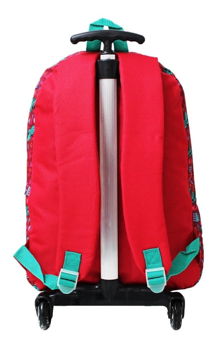 Mochila Cactos Juvenil Escolar De Rodinhas Clio Style Mf2016 - 5