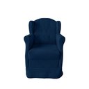 Ver imagem 4 de Poltrona Amamentação Balanço Bege + Puff:azul Marinho