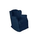 Ver imagem 3 de Poltrona Amamentação Balanço Bege + Puff:azul Marinho