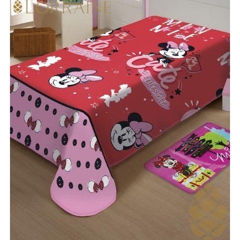 Manta Micro Solteiro 200x150 Fun Não Alérgica Minnie Mouse