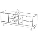 Ver imagem 6 de Rack Bancada para Tv 65 Pol 160 Cm 4225 Off White Carvalho Arly Off White Carvalho