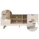 Ver imagem 4 de Rack Bancada para Tv 65 Pol 160 Cm 4225 Off White Carvalho Arly Off White Carvalho