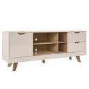 Ver imagem 3 de Rack Bancada para Tv 65 Pol 160 Cm 4225 Off White Carvalho Arly Off White Carvalho