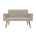 Ver imagem 3 de Kit Sófa 2 Lugares e 2 Poltronas para Sala de Estar Recepção Bege