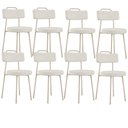 Ver imagem 1 de Kit 08 Cadeiras Decorativas Estofada Sala Jantar Barcelona Arena L02 Linho Champagne - Lyam