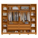 Ver imagem 3 de Guarda Roupa Casal Jacarandá 4 Portas Flex Cinamomo com 4 Espelhos - Móveis Albatroz
