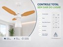 Ver imagem 3 de Ventilador Teto Venti-Delta Eco Ventus Inverter 55W Controle Remoto Bivolt Branco Freijó