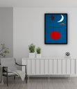 Ver imagem 1 de Quadro Decorativo Arte Miró - 70x50cm:moldura Preta