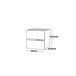 Estação de Trabalho 6 Lugares 450x120 com 2 Gavetas Suspensas Cor:legno Salinas com Branco - 4