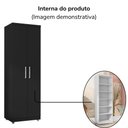 Ver imagem 5 de Armario Multiuso 2 Portas 190x60 Cm Sabrina Preto Reajl Moveis