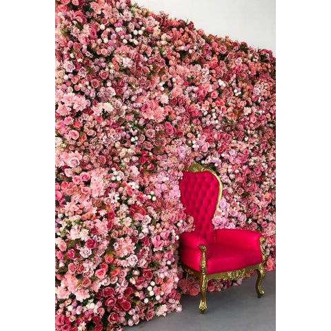 Placa Jardim Vertical Misto de Rosas Painel de Parede 100x100cm