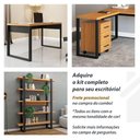 Ver imagem 6 de Mesas Escrivaninha Industrial 118cm com Gaveta Escritório Cor:freijó com Preto Fosco