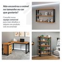 Ver imagem 7 de Mesas Escrivaninha Industrial 118cm com Gaveta Escritório Cor:freijó com Preto Fosco