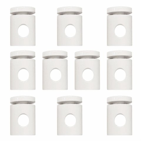 Kit-10 Desviador de Cabo Para Lustres e Pendentes e Luminária MD-6005/10 - Branco