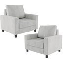 Ver imagem 1 de Kit 02 Poltronas Malta Linho Cinza