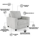 Ver imagem 6 de Kit 02 Poltronas Malta Linho Cinza