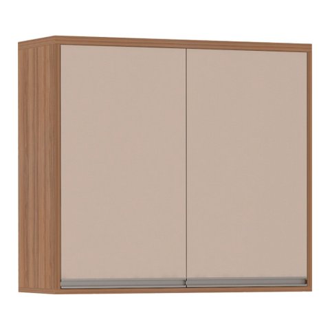 Armário Aéreo 80 Cm 2 Portas de Abrir 1 Prateleira Lari Luciane Móveis