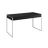 Escrivaninha Industrial Madeira Padrão Office Preta 137X53Cm Com Base Em Ferro Branco Cor: Preto - 3