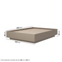 Ver imagem 3 de Cama Queen Araçá CabeCasa MadeiraOriginals Cinza/Fendi