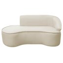Ver imagem 3 de Kit Divã Recamier Orgânico Marrocos 180cm Lado Esquerdo e 2 Poltronas Amore Bouclé Bege