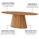 Ver imagem 3 de Mesa Sala de Jantar 140cm Oval Laminada Moderna Premium