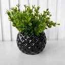 Ver imagem 4 de Vaso Cachepot Preto em Alto Relevo 3d Decoração Casa