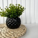 Ver imagem 2 de Vaso Cachepot Preto em Alto Relevo 3d Decoração Casa