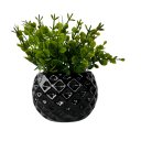 Ver imagem 1 de Vaso Cachepot Preto em Alto Relevo 3d Decoração Casa