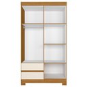 Ver imagem 6 de Guarda Roupa Casal 103cm Espelho Lipion Cinamomo/Off a02 - Mpozenato