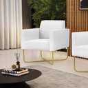 Ver imagem 2 de Poltrona Base X Industrial Dourado Marisa Corino D03 - D’Rossi