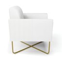 Ver imagem 4 de Poltrona Base X Industrial Dourado Marisa Corino D03 - D’Rossi