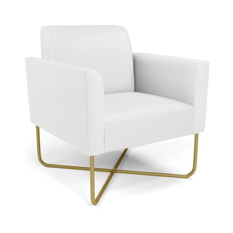 Poltrona Base X Industrial Dourado Marisa Corino D03 - D’Rossi