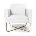 Ver imagem 3 de Poltrona Base X Industrial Dourado Marisa Corino D03 - D’Rossi